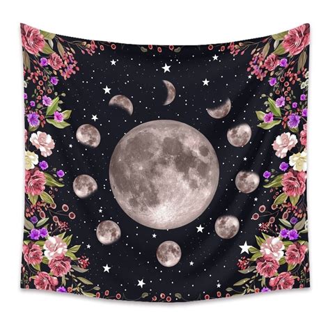 pink moon tapestry